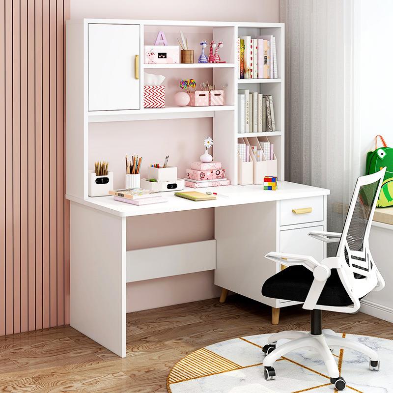 儿童学习桌家用书桌书架一体组合学生简约写字桌子卧室电脑台式桌