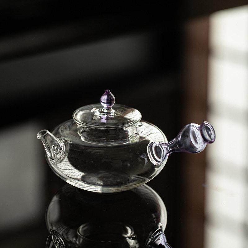 耐温侧把玻璃壶带过滤煮茶壶烧水壶花茶绿茶壶酒精炉温茶