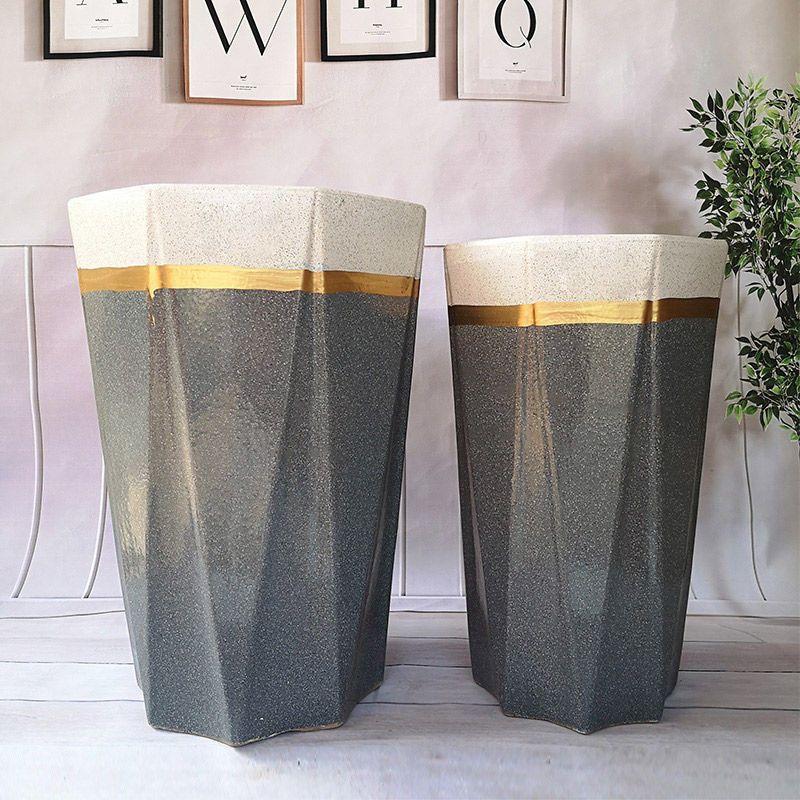 大花盆特大陶瓷特大号发财树花盆大号阳台室内客厅盆栽绿植高筒