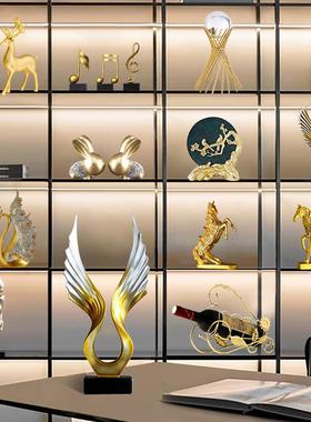 现代酒柜装饰品摆件客厅玄关电视柜办公室书柜工艺品摆设家居高档