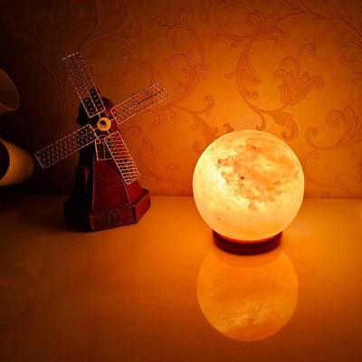 喜马拉雅圆球造型水晶盐灯可调光岩盐灯暖光居家摆件装饰台灯夜灯