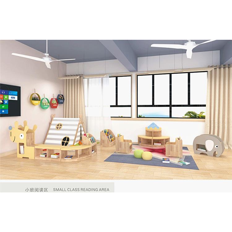 幼儿园阅读区沙发书柜绘本馆儿童书架家庭布置早教中心软包组合