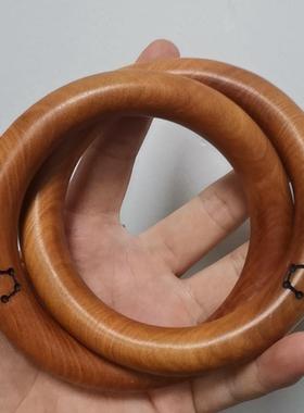 乾坤圈枣木雷击十字天经桃木道家手环随身佩戴手把件饰品