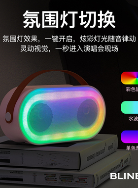 BLINBLIN蓝牙音响新款无线蓝牙音箱家用K歌音箱户外便携式音箱P6