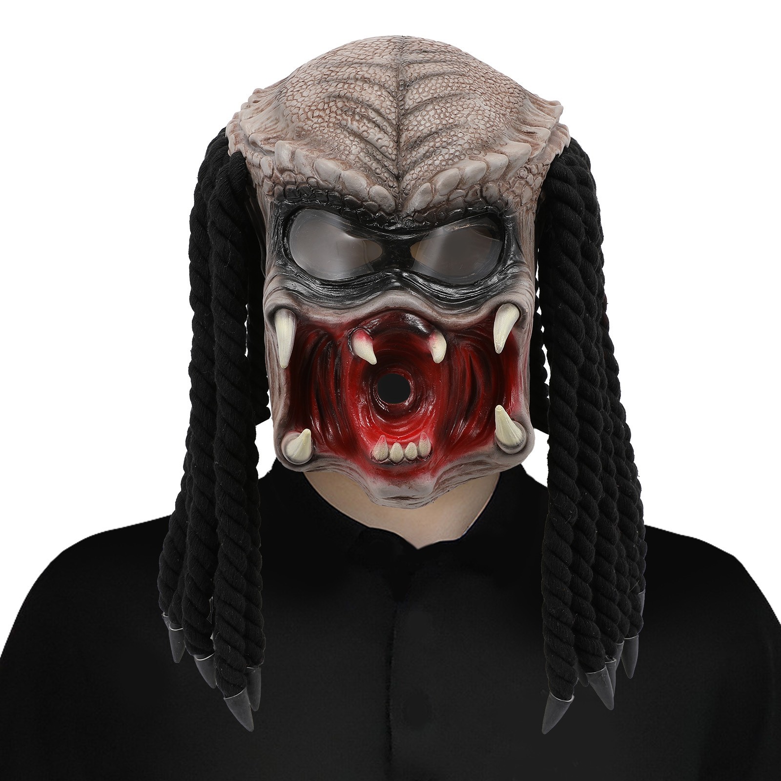 独立站爆款铁血战士摩托头盔万圣节cosplay面具道具