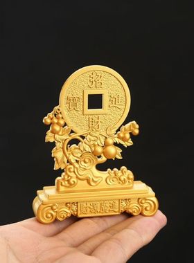 招财进宝福禄铜钱葫芦客厅酒柜装饰品店铺业办公室礼品