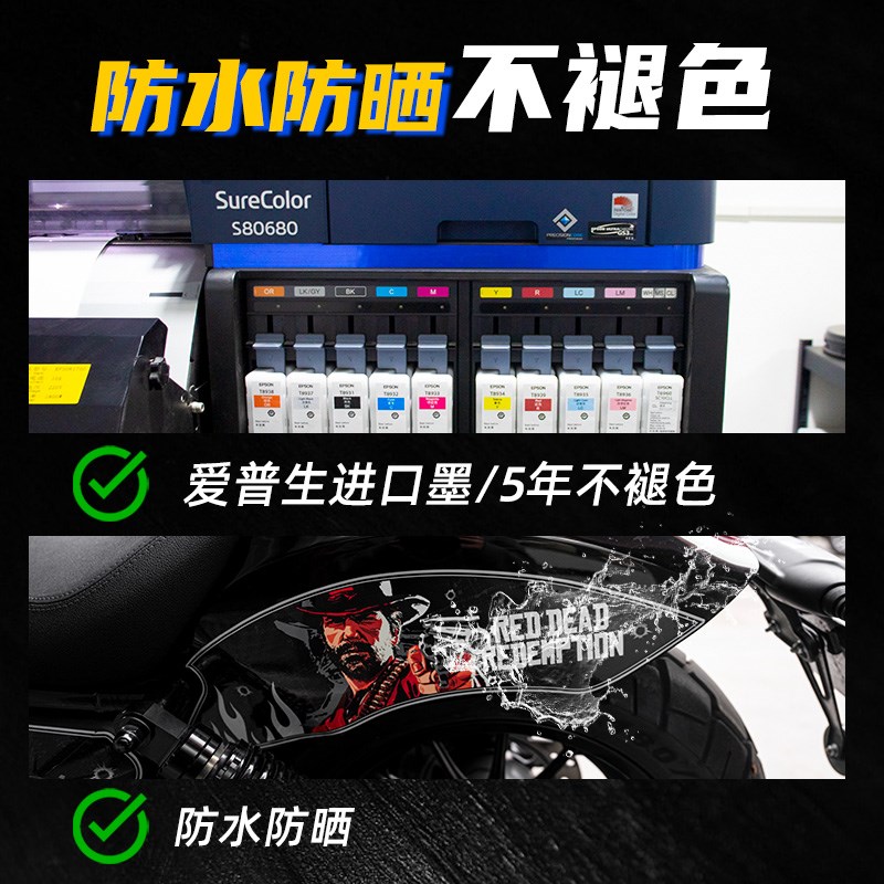 适用奔达金吉拉450拉花版画全车涂装复古贴纸防水贴花改装配件