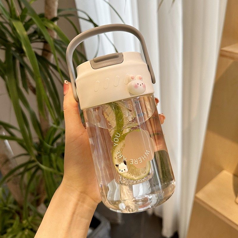 水杯女生高颜值便携咖啡吸管夏季2024新款带茶隔超轻自带塑料杯子,餐饮具,随手杯,淘宝优惠券,粉丝福利购,淘宝优惠卷