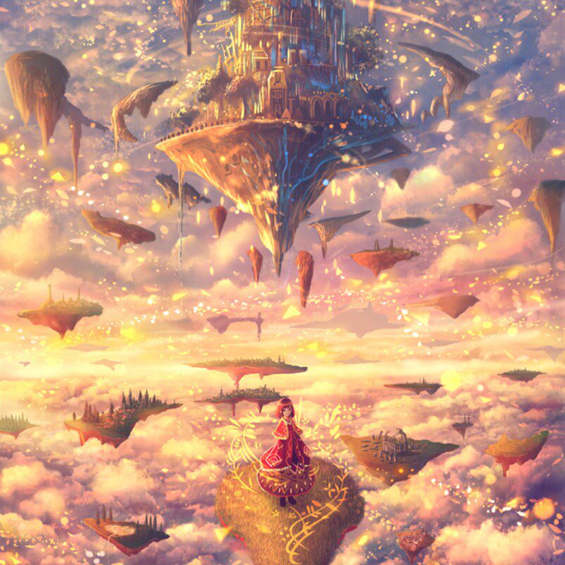 新款十字绣套件 风景 客厅卧室 精准印花 空中之城