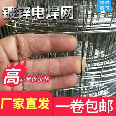 冷镀锌铁丝网养鸡围栏隔离网养殖网抹墙网防裂防锈铁篱笆栅栏鸡笼