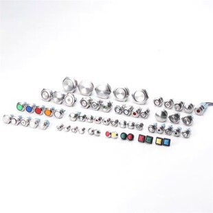 25mm金属蘑菇头按钮自锁自复位电源不锈钢防水开关 西普16