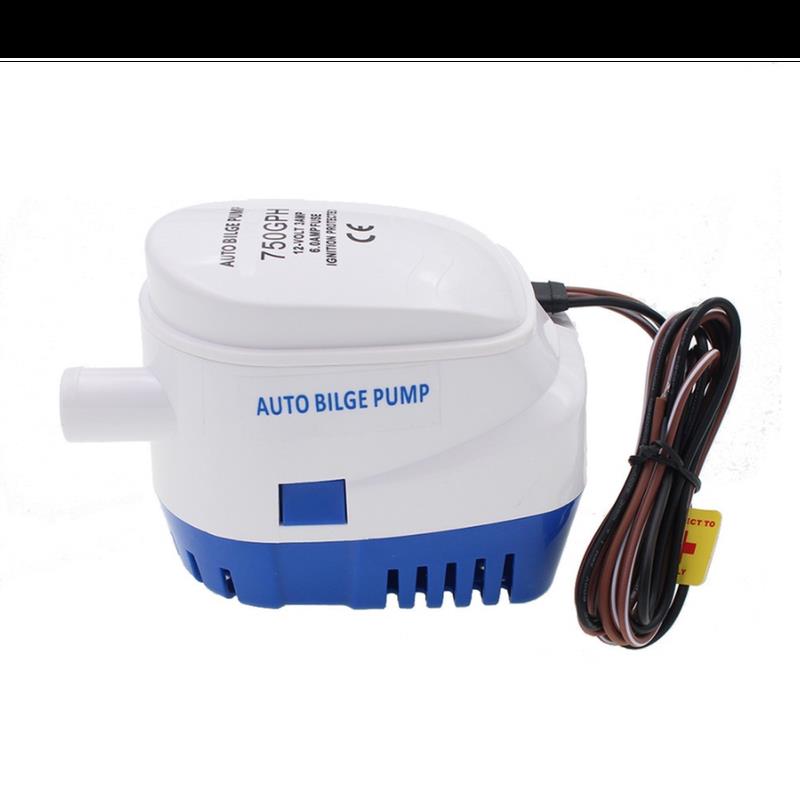 船用全自动舱底泵12V/24v 750GPH小型抽水泵直流潜水泵19mm出水泵