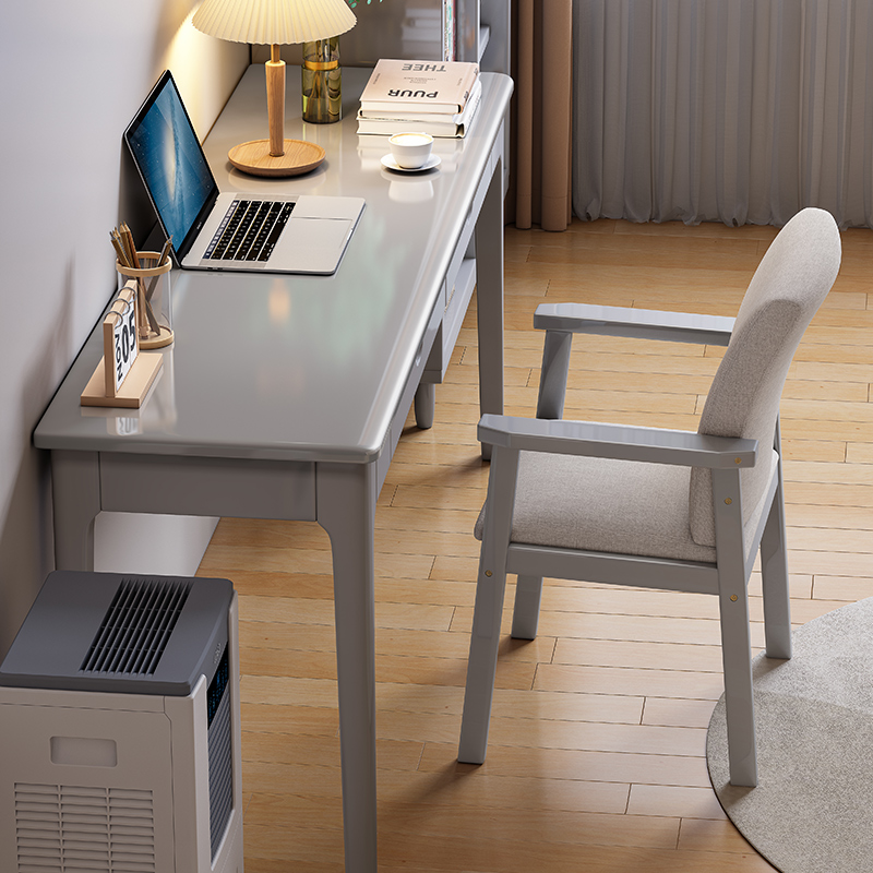 实木窄书桌40/45CM宽简约床边工作台卧室小户型长条桌家用办公桌