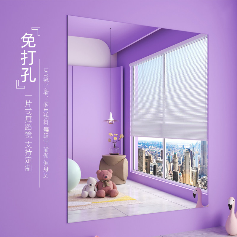 镜子舞蹈镜家用全身镜健身房专用大镜子落地镜可移动跳舞定制运动