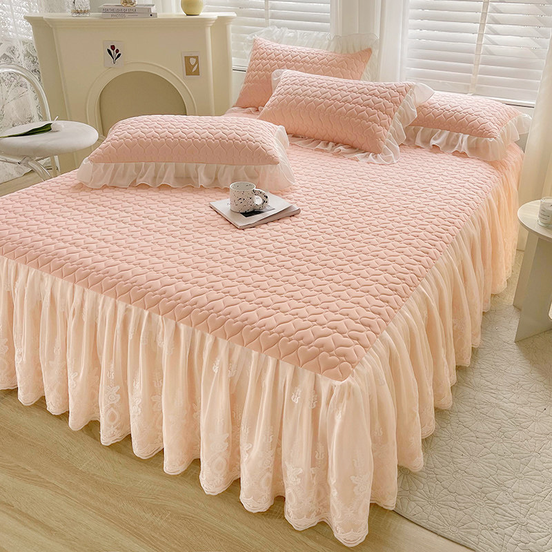 公主风乳胶凉席三件套床裙款冰丝床罩夏季可水洗可折叠空调软席子,床上用品,乳胶席,淘宝优惠券,粉丝福利购,淘宝优惠卷