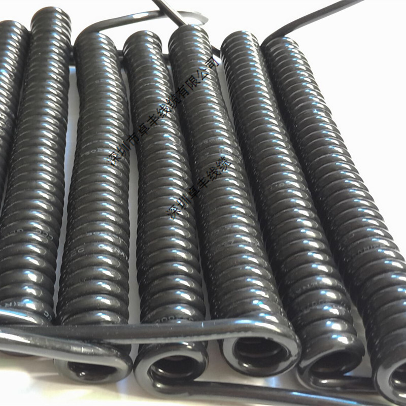 8芯9芯0.3平方弹簧螺旋电线8芯耐拉伸弹簧螺旋电线电缆长度可订做