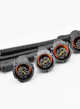 J6雾灯J6空档开关76W液位圆插座 圆形旋转4P3P2P气压传感器插头线