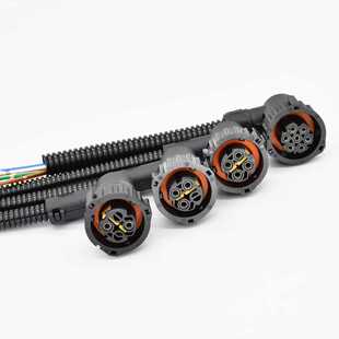 J6雾灯J6空档开关76W液位圆插座 圆形旋转4P3P2P气压传感器插头线