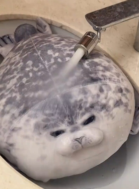 超萌创意网红小海豹毛绒抱枕搞怪派对礼物生日惊喜抱枕压床玩偶