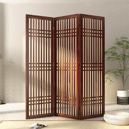 屏风隔断客厅折叠移动日式办公室饭店专用简易小屏风中式实木遮挡