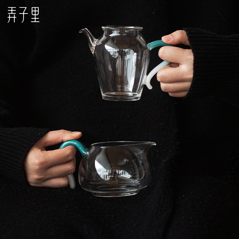 弄子里 玻璃高款/矮款玻璃公道杯 煮茶可明火电陶炉加热茶道配件图片