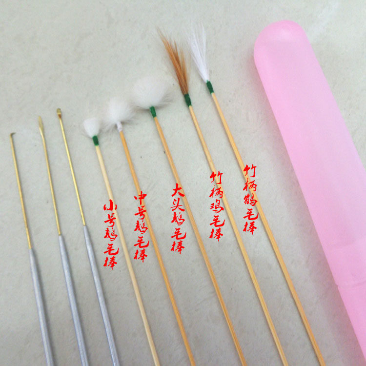 掏耳朵镊子扬州采耳工具家用专业套装夹挖耳勺鹅毛棒发光清洁耳勺