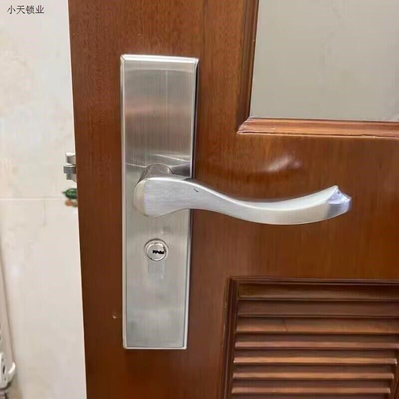 单舌门锁家用通用型卧室房间室内房门木门锁具门把手老式换锁手.