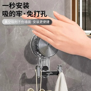 粘钩浴室门后无痕挂衣钩 轻奢吸盘挂钩强力粘胶免打孔卫生间壁挂式