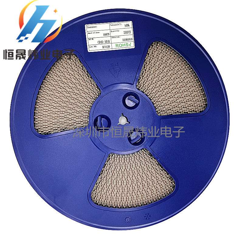 CD43 贴片 6.8UH  印字: 6R8  铜芯线绕 功率电感  贴片电感