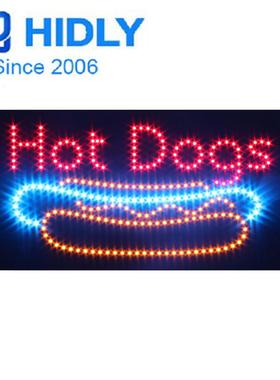 跨境出口热狗LED招牌24小时营业中招牌LED HOTDOGS SIGN