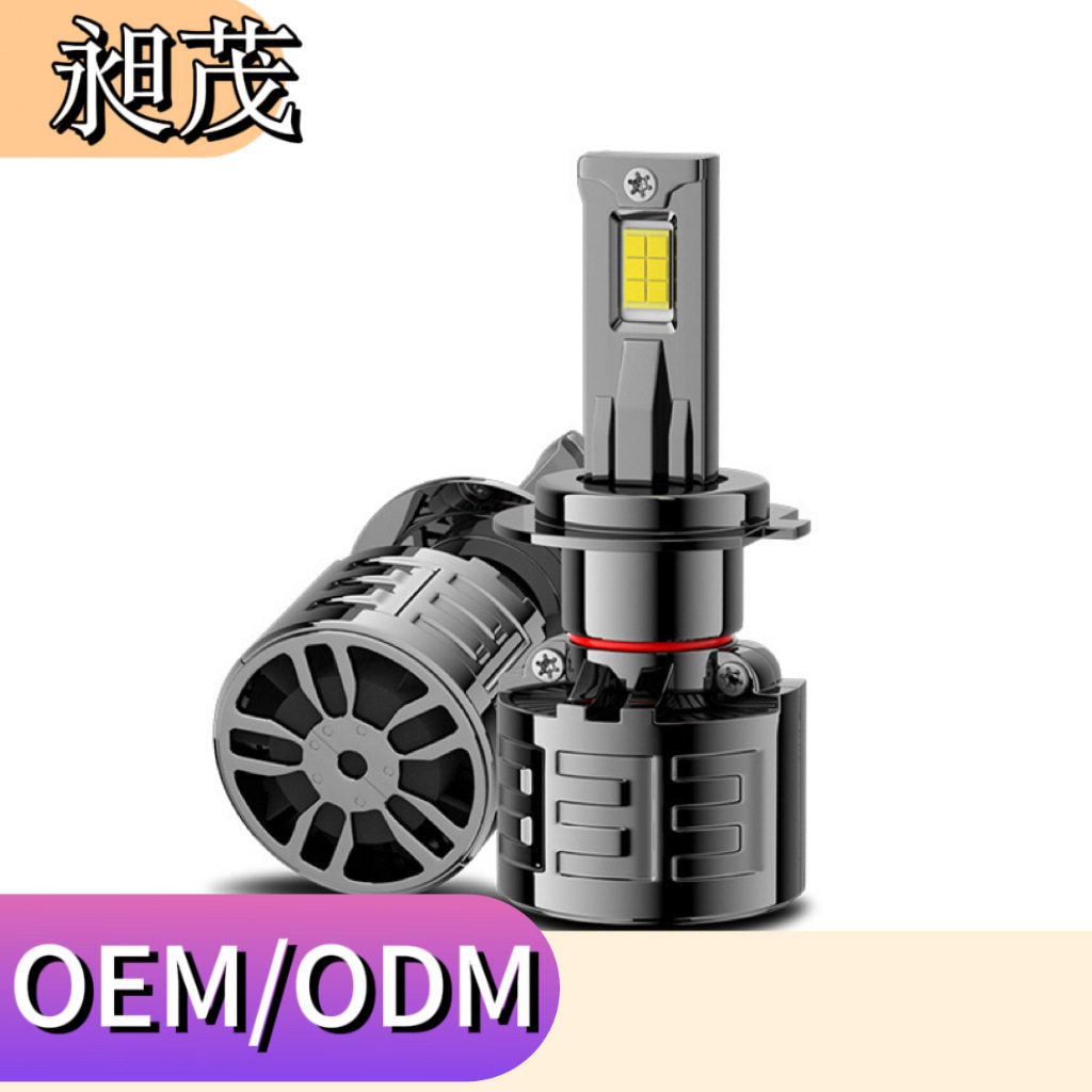 120W锌合金双铜管汽车LED大灯自带解码汽车灯前大灯车灯H4H7汽车