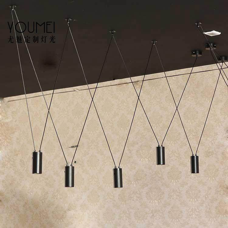 灯饰 DIY自由创意线条吊灯 餐厅吧台客厅酒店前台个性组合灯