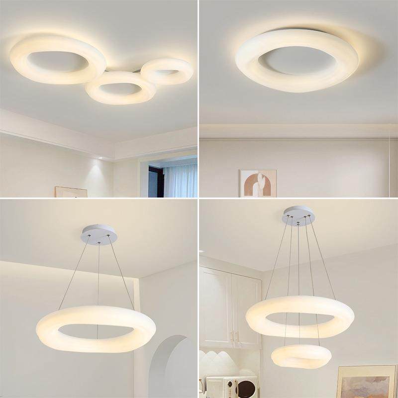 新款北欧奶油风客厅吸顶灯现代餐厅吊灯具简约创意卧室灯书房灯饰