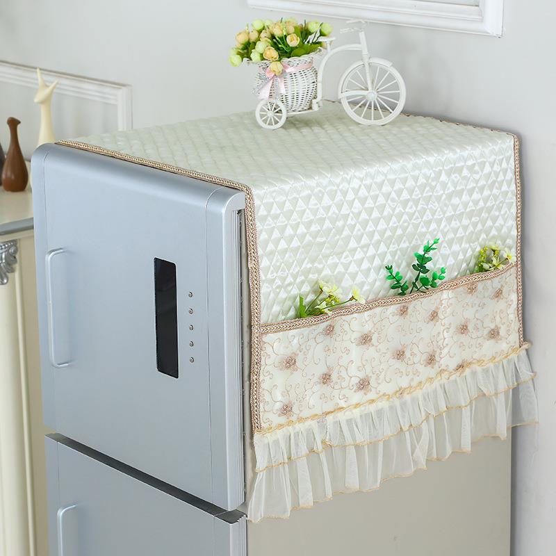 布艺冰箱套防尘罩盖巾帘滚筒式洗衣机盖布单开门双开门对开门