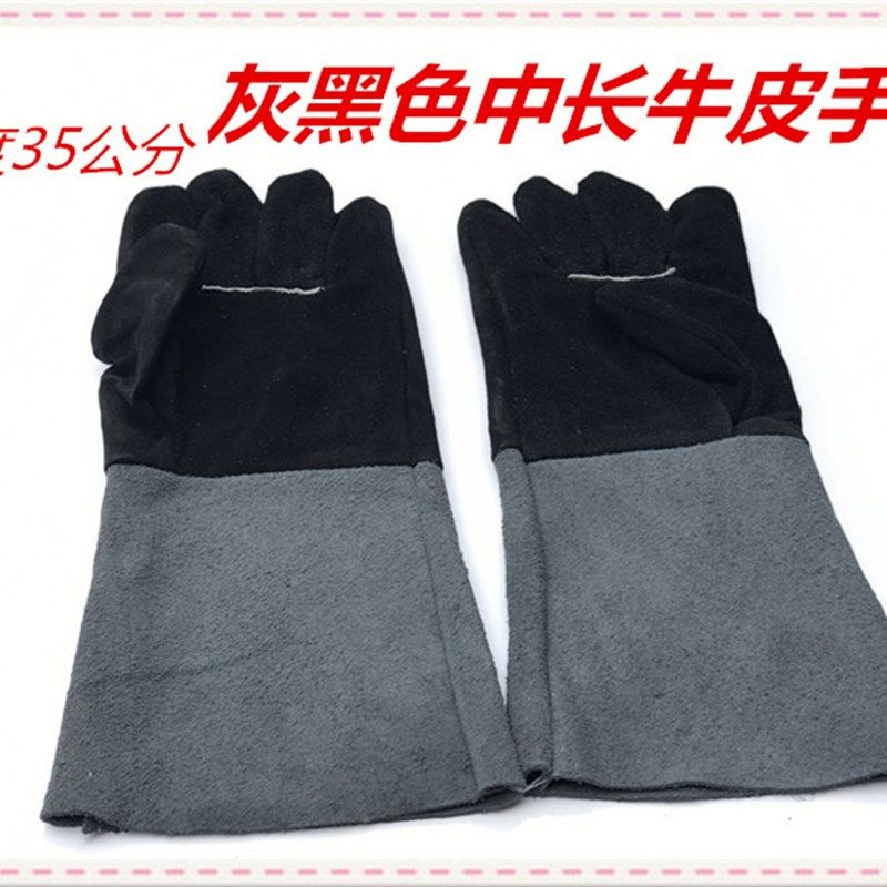 牛皮手套全牛皮头层电焊手套司机手套焊工焊接耐用耐高温隔热手套