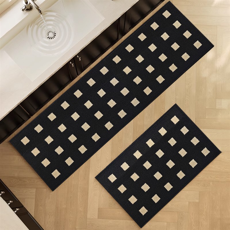 厨房地垫防油防水防滑垫家用耐脏长条脚垫法式高级感吸水吸油地毯
