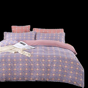 升级磨毛被套单件150ox200x230单独加厚被罩非全棉纯棉床上四件套