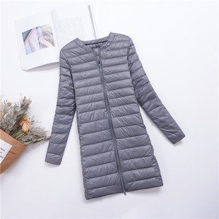 2020新款轻薄羽绒服女中长款轻便内穿超轻超薄Q款圆领羽绒内胆打
