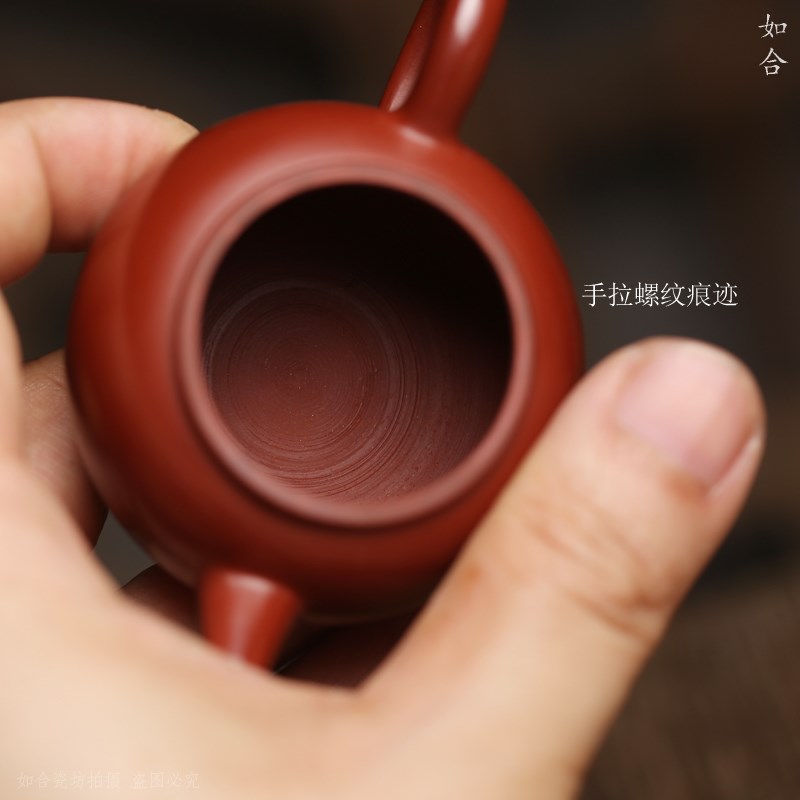 单人茶壶迷你小水平壶紫s砂大红袍半手宜兴功夫茶壶小巧手把壶茶
