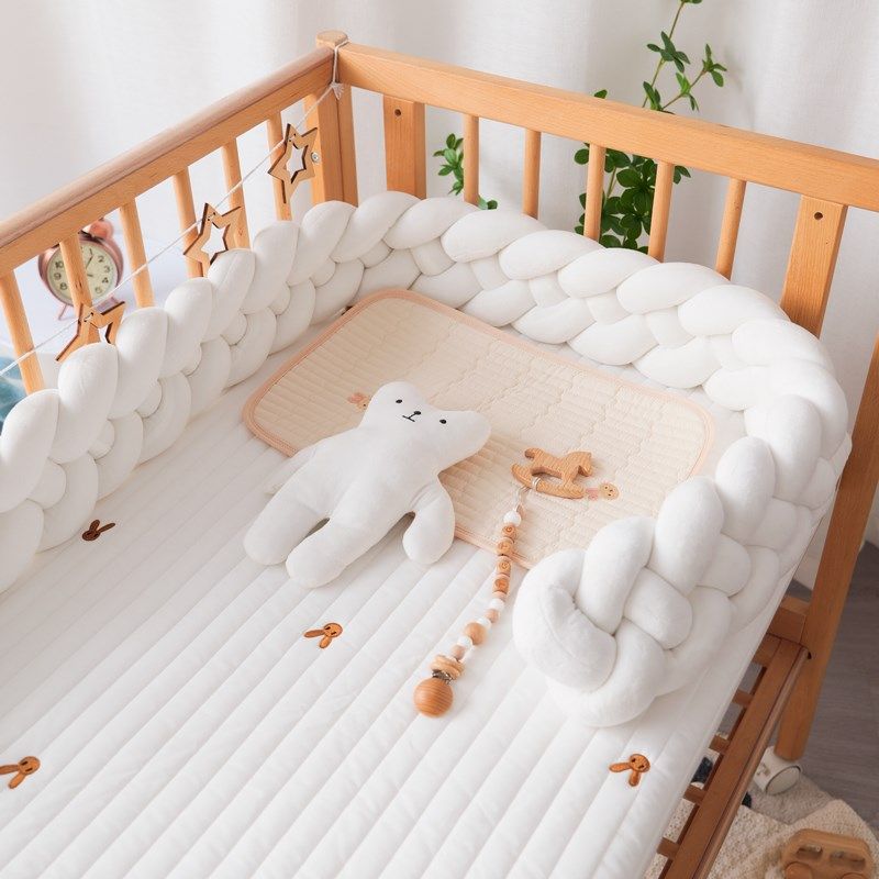 婴儿床围栏e软包儿童拼接床围挡麻花防撞床围宝宝防撞条挡布