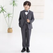 男童主持人花童礼服中大童男孩帅气钢琴演 2024新款 儿童西装 套e装