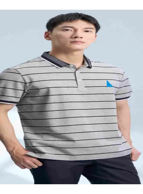 NDK 休闲舒适条纹短袖翻领T恤-232KC320303A