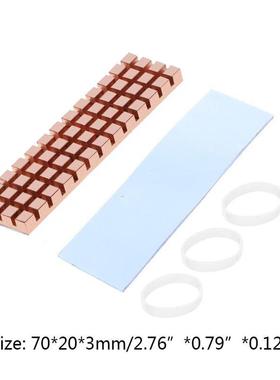 纯铜M2散热片NGFF2280970evo紫铜固态硬盘M.2PCI-ENVME