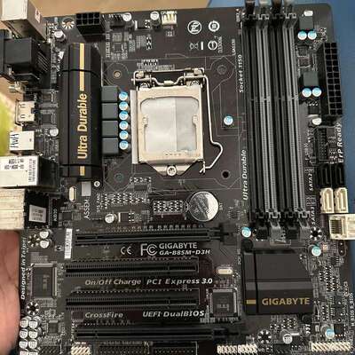 {议价}技嘉GA-B85M-D3H主板，支持4代CPU，正常使用，实{可维修}