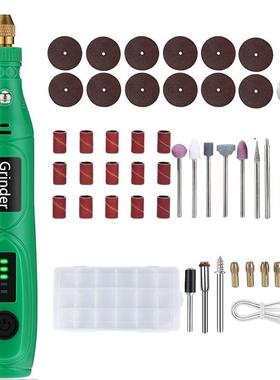 508无线充电迷你电磨笔5档调速打磨抛光修甲钻孔雕刻笔50PC