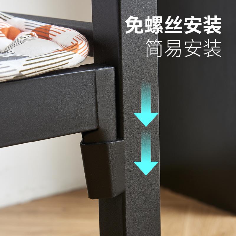 T&铁床单层1.2米1.5米单人铁架床加厚简约员工宿舍床学生单人铁艺