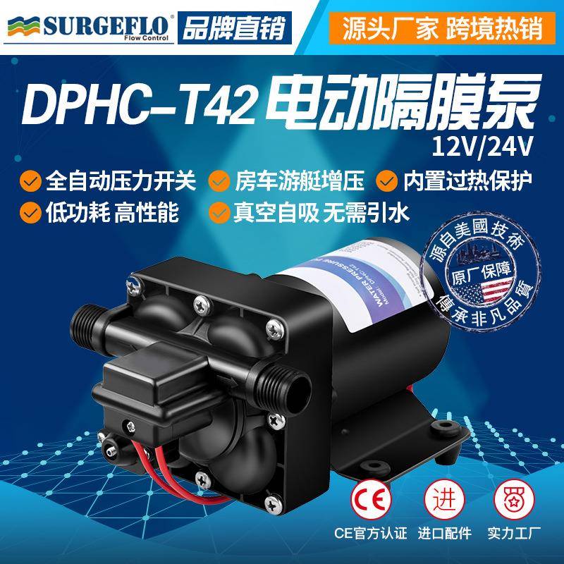 热销42款隔膜泵房车水泵直流增压游艇抽供水泵高压自吸RV泵