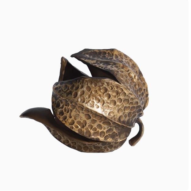 新中式现代棉花壳灯笼果几何造型摆件样板房售楼处玄关软装饰品