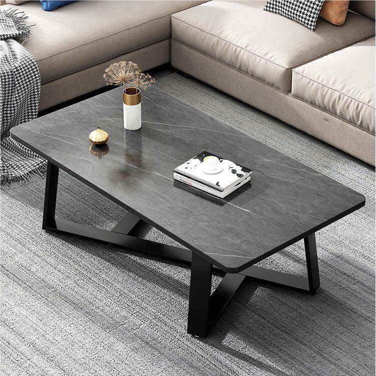 茶几岩板小户型简约现代轻奢客厅租房家用边几收纳置物多功能桌子