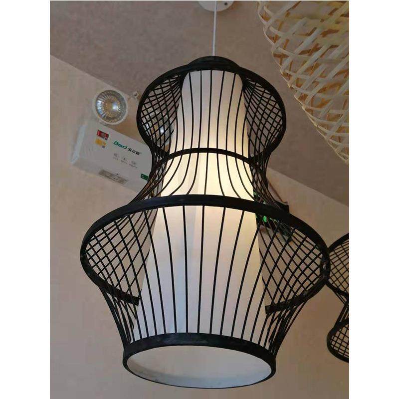 日式吊灯餐厅灯榻榻米竹灯现代简约田园风格乡村竹艺吊灯常州古镇